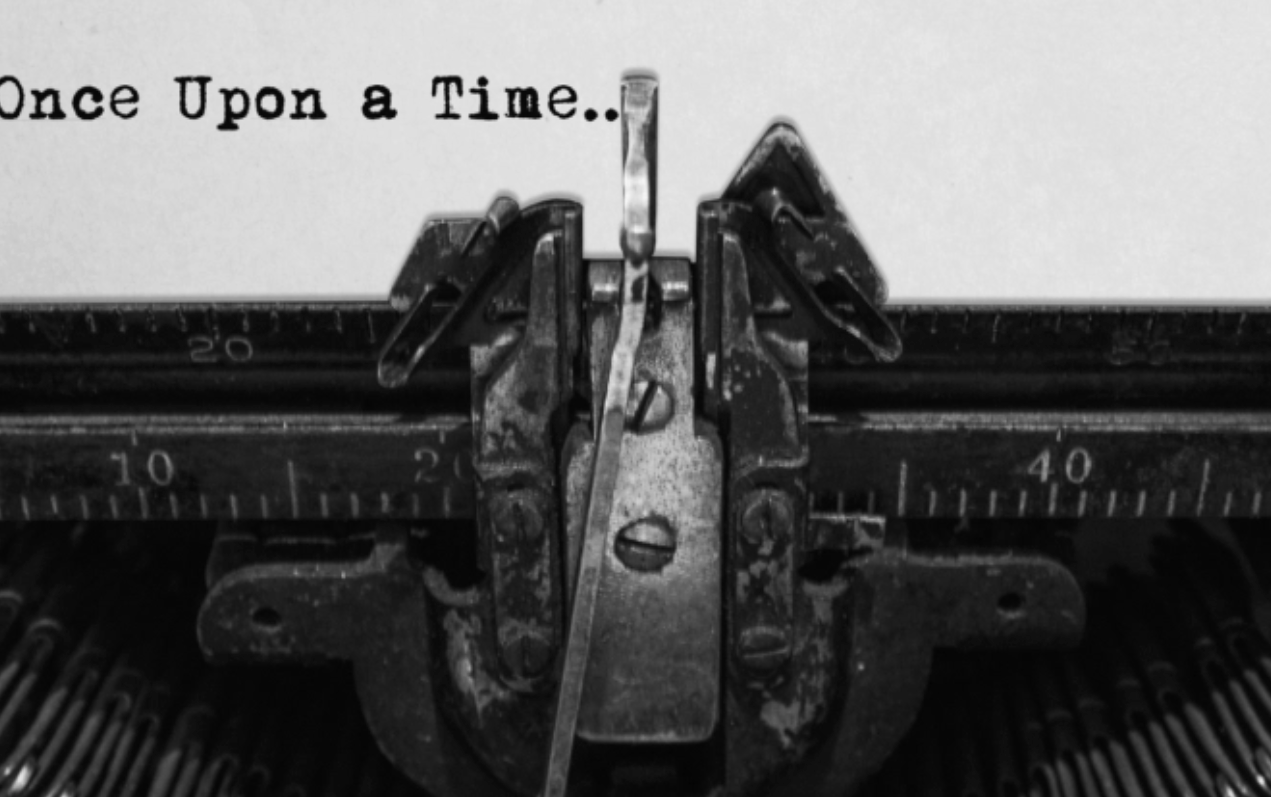 close up of typewriting spelling out 'once upon a time'