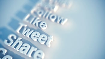 block words - 'follow, like, tweet, share'